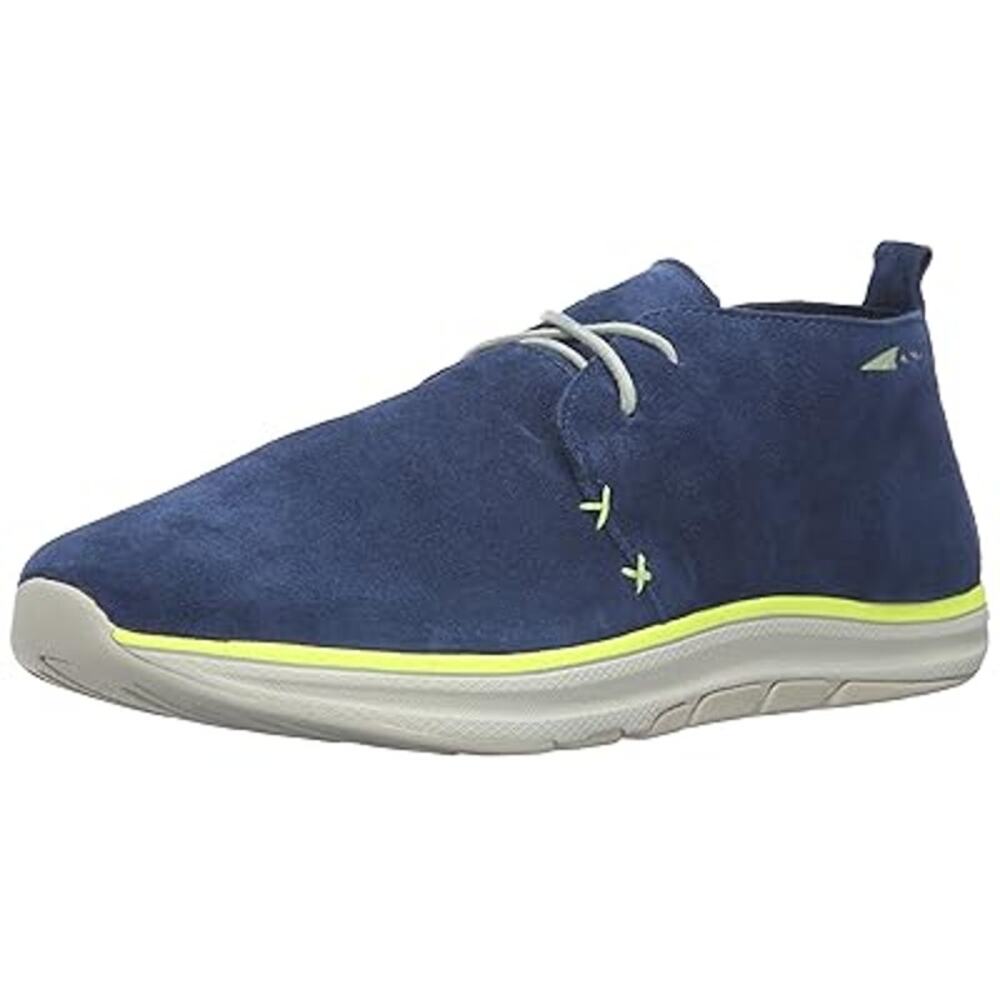 Altra Run Natural Chukka Desert Boot Everyday Lace Up 100% Leather Blue Lime 10